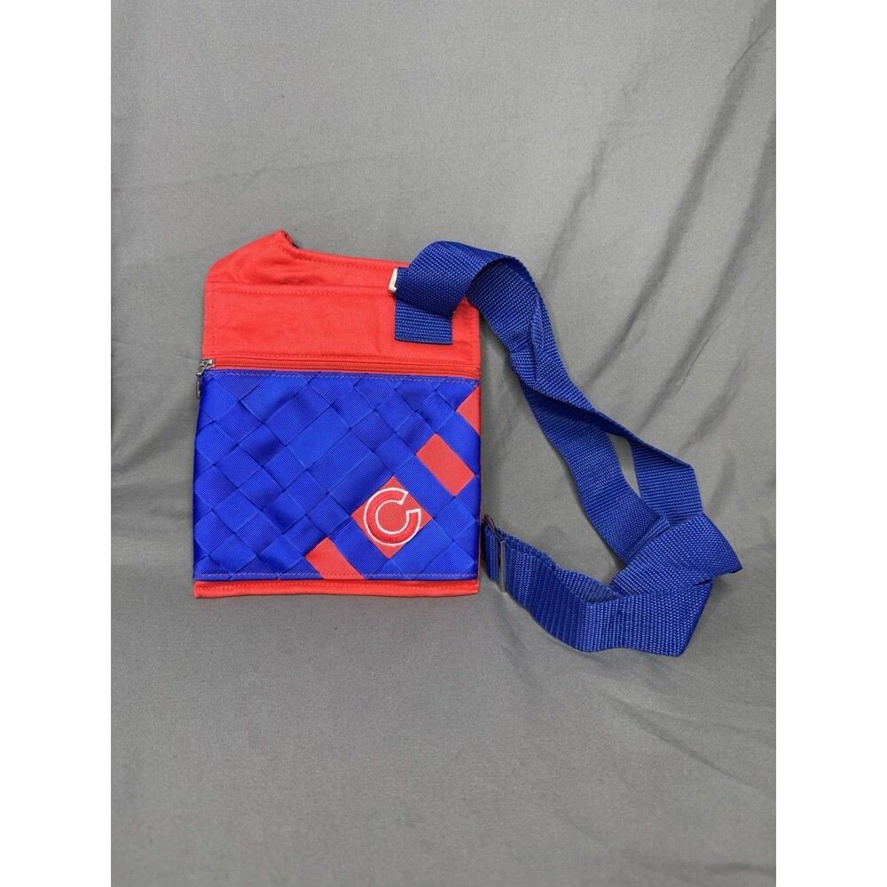 Tessuto Chicago Cubs MLB Crossbody Purse Life Woven Baseball Stadium Red Blue